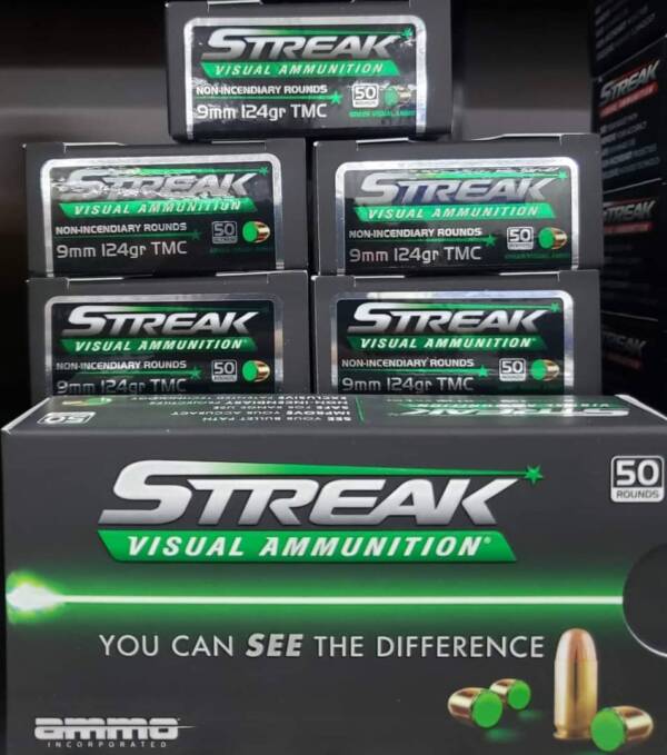 Streak Visual Ammunition 9mm 124 Grain TMC - Illuminate Your Target