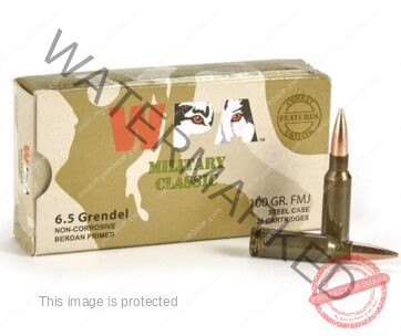 1000 Rounds Of Wolf Military Classic 6.5 Grendel Ammo 100 Grain FMJ Steel Case